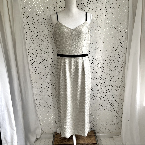 NWT Dress the Population Emma Sequin Midi Dress - Picture 1 of 11